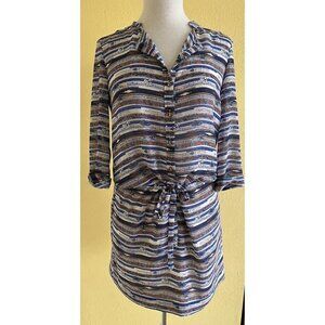 Maison Scotch Soda Womens size 1 Short Draw String Blouson Dress Casual sheer M